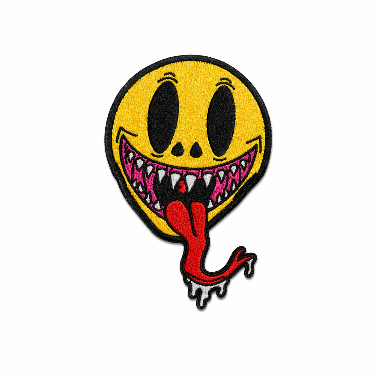 Crazy Monster Smile Face Embroidered Patch