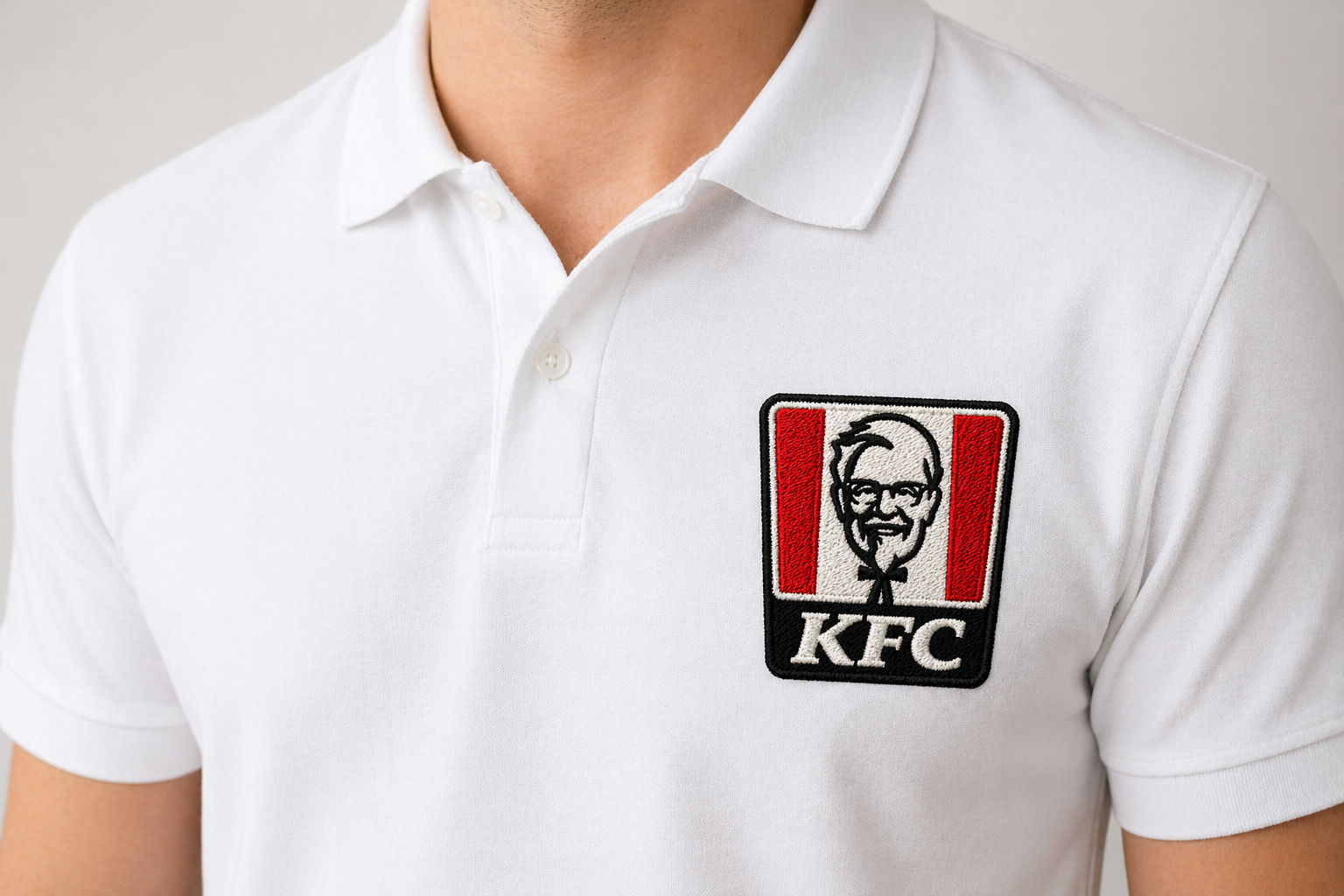 KFC White Polo Shirt