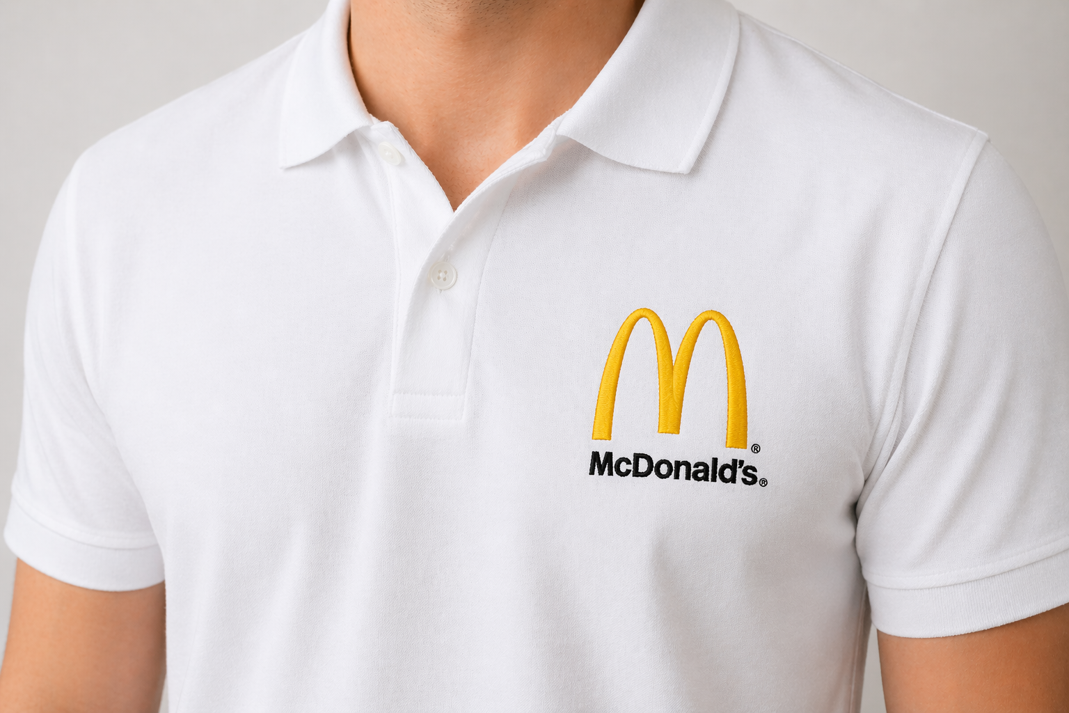 McDonald’s White Polo Shirt