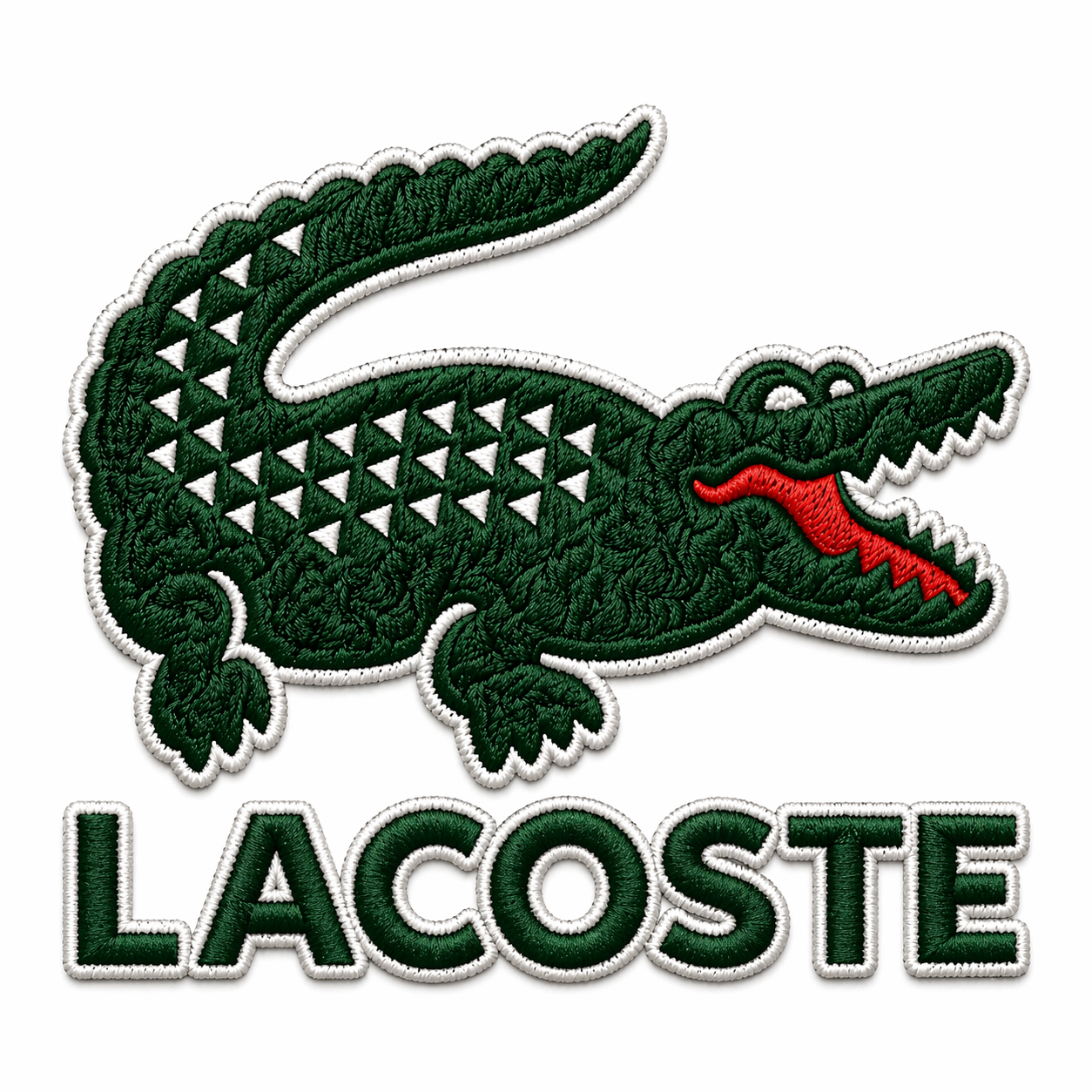 Lacoste Crocodile Logo Embroidered Patch