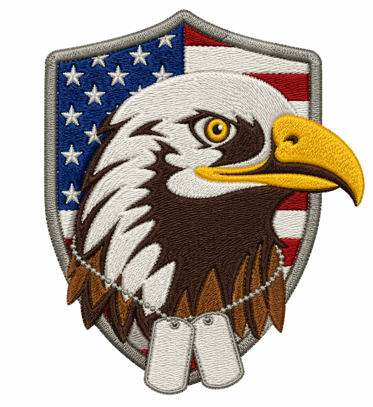 American Patriotic Bald Eagle Shield Embroidered Patch